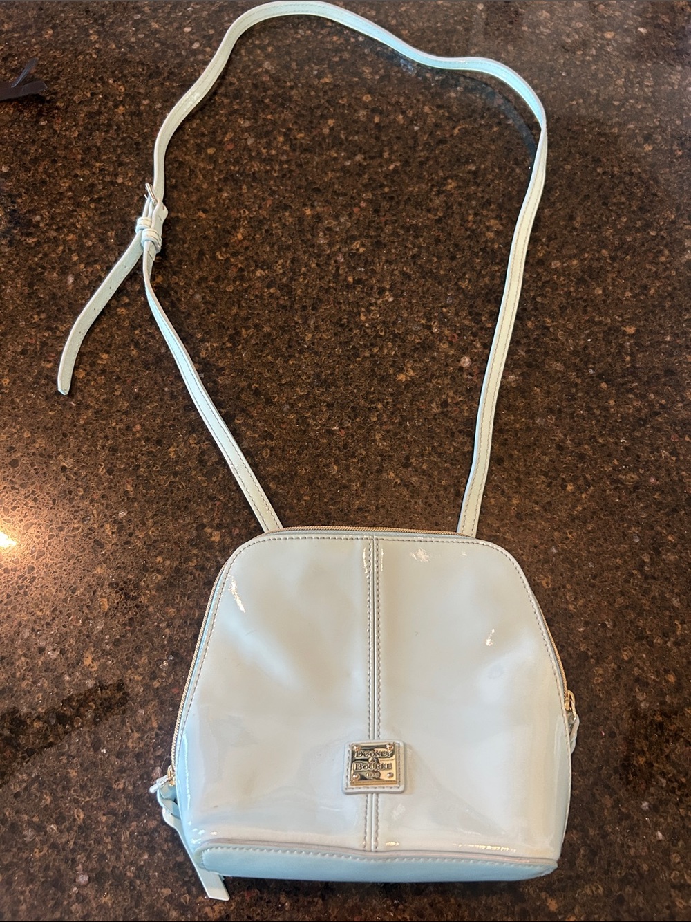Dooney & Bourke Light Blue Patent Crossbody Bag